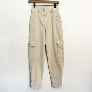 Aritzia WILFRED FREE Cream Cargo Canvas Painter Pants 00